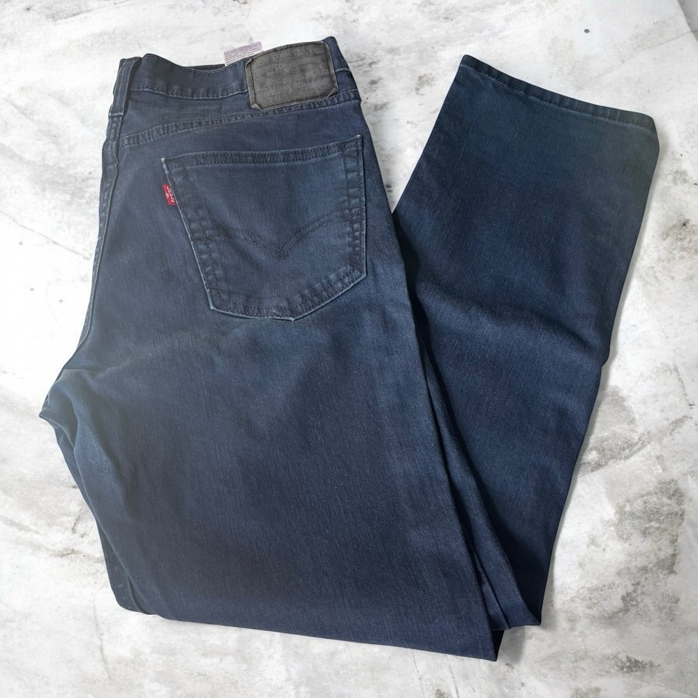 Levi's Mens 541 Straight Fit Pants Jeans 34x32 Cotton Dark Wash Blue 5 Pocket
